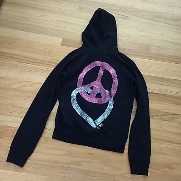 PINK Victoria's Secret Tops - Victoria's Secret PINK rhinestone bling hoodie